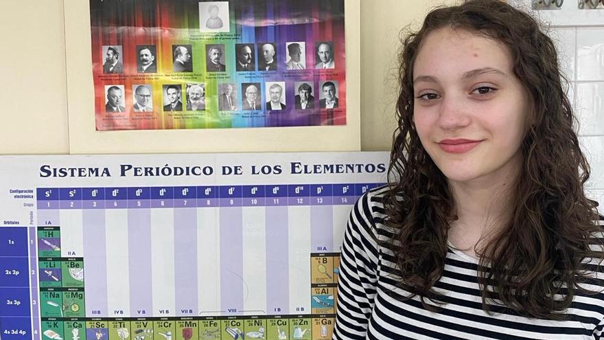 Andrea Suárez Torrres, del IES Luis Seoane y ganadora de la Olimpiada Gallega de Química.