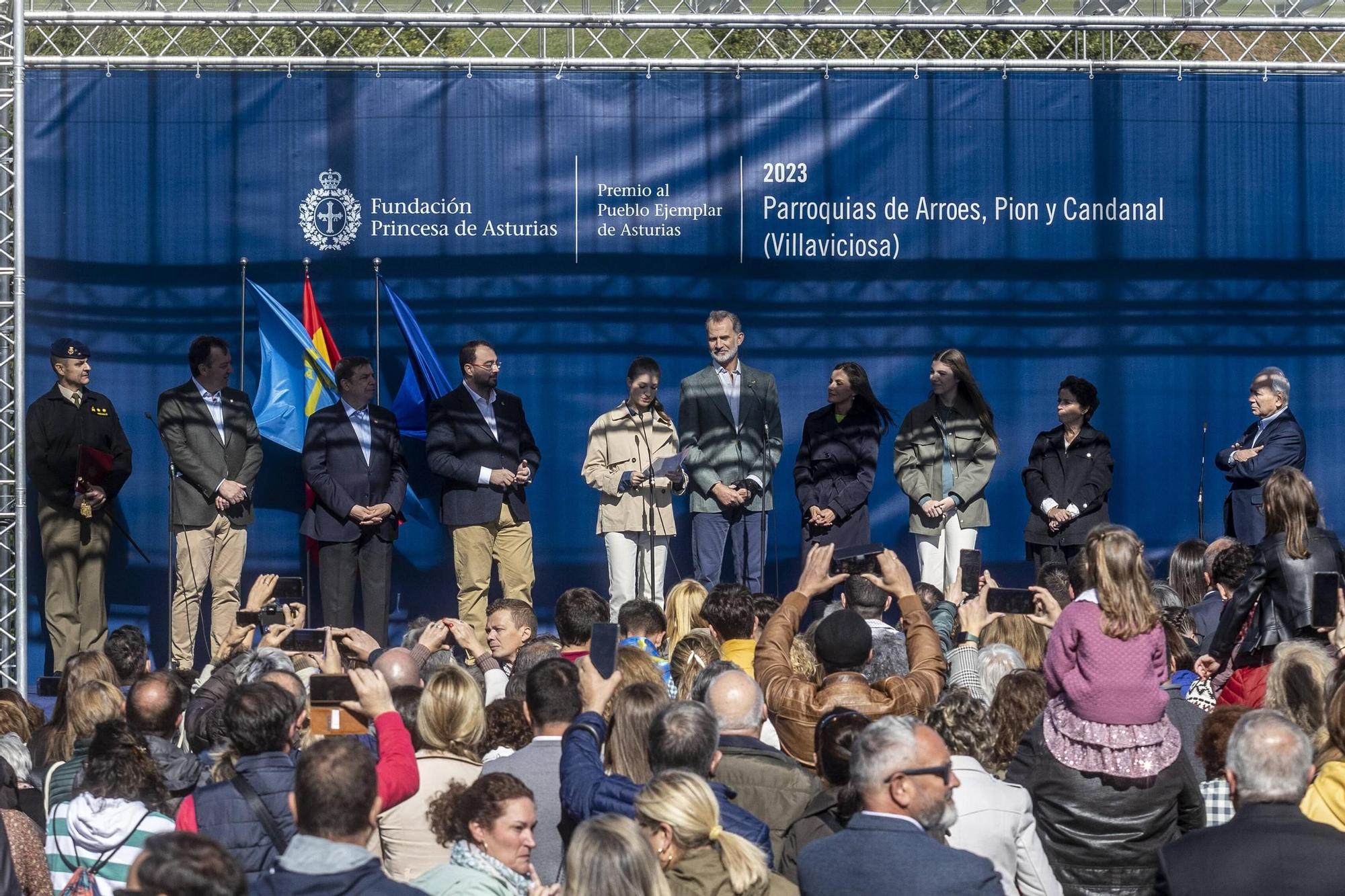 La Familia Real visita Arroes, Peón y Candanal, "Pueblo Ejemplar" 2023