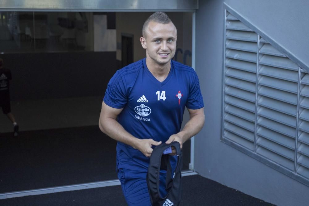 Entrenamiento del Celta a puerta cerrada