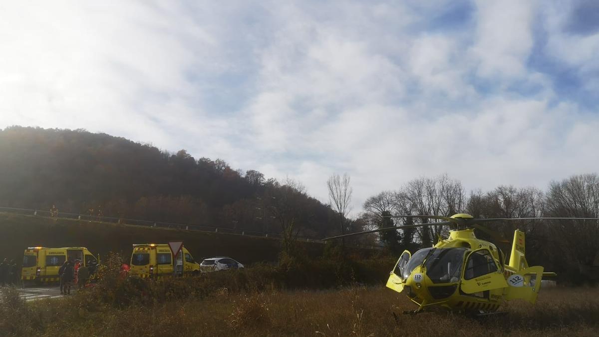 El desplegament dels efectius d&#039;emergències per l&#039;atropellament d&#039;Olot