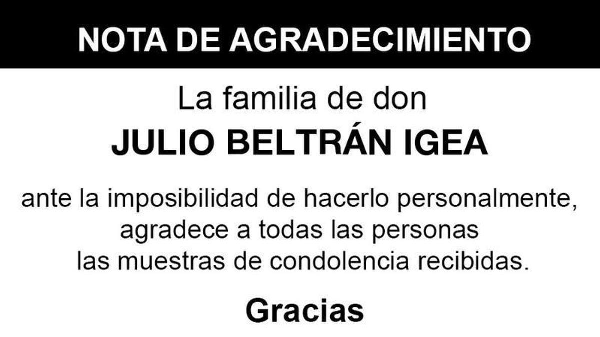 Nota Julio Beltran Igea