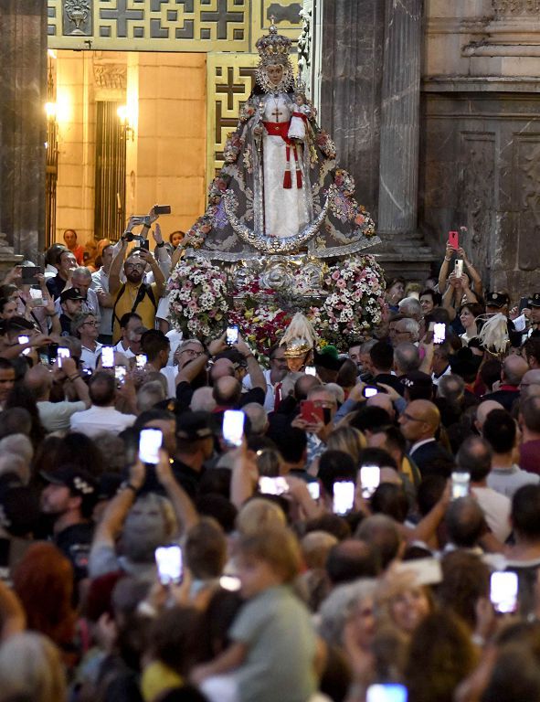 Bajada de la Virgen de la Fuensanta desde su Santuario hasta el templo catedralicio de Murcia