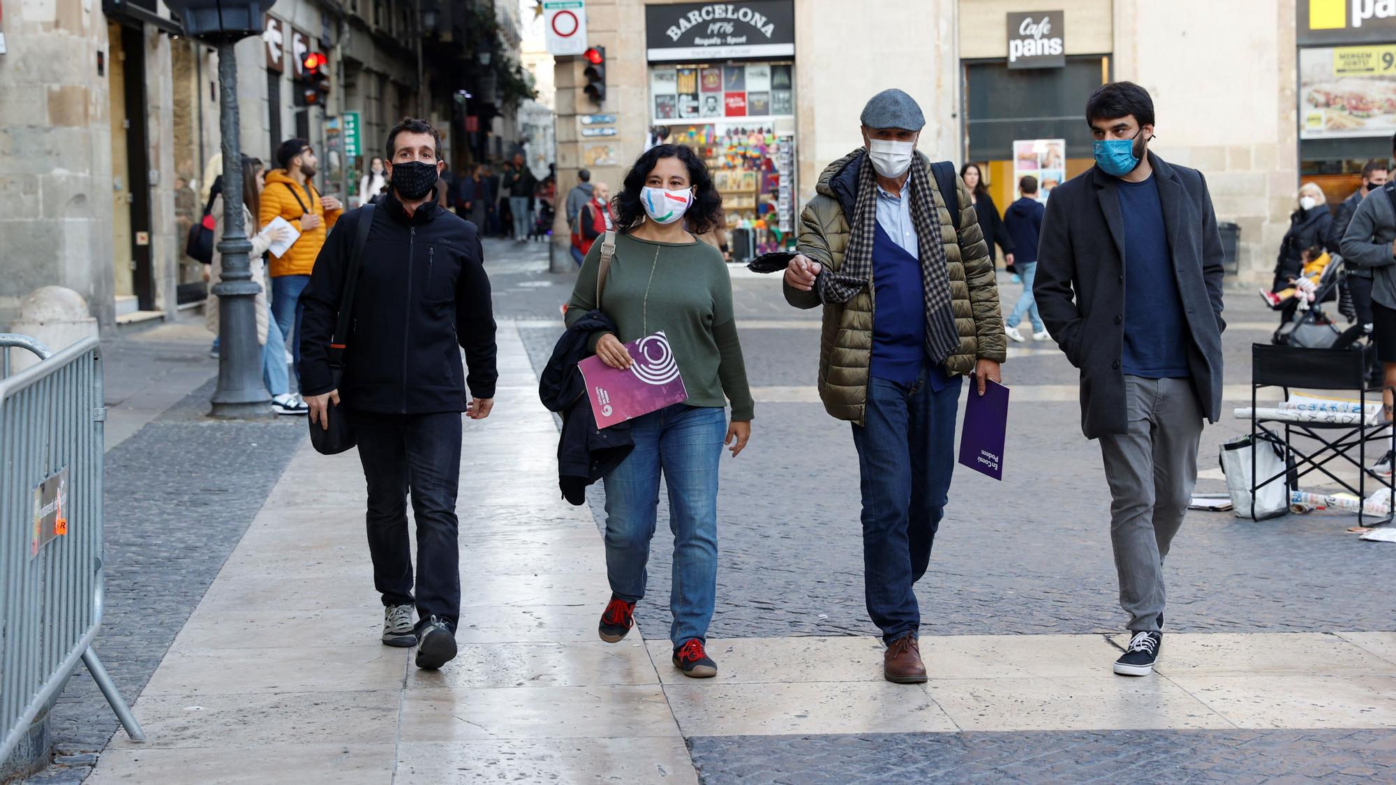 Marc Parés, a la izquierda de la imagen, con Susana Segovia, Joan Carles Gallego y Lucas Ferro