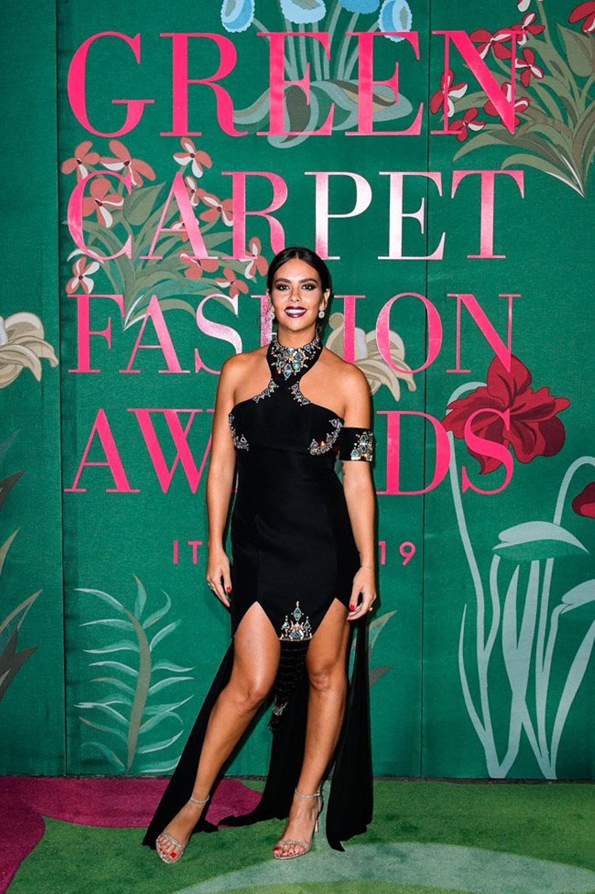 Cristina Pedroche con vestido joya de Andrés Acosta en los 'Green Carpet Fashion Awards'