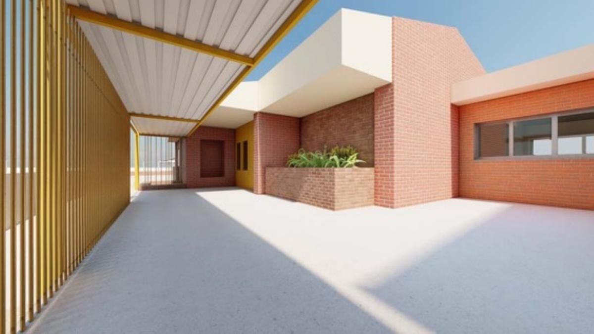 Recreación de las nuevas áreas que incluye el proyecto de ampliación del CEIP La Florida.