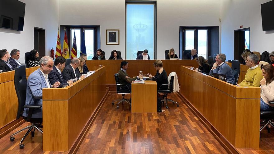 Imagen general del pleno municipal de Ibiza este jueves.