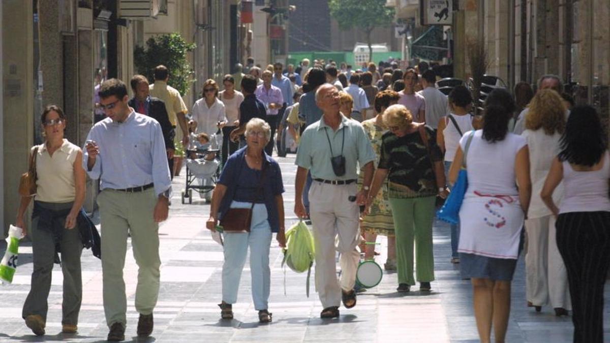 Una calle concurrida de la Región.