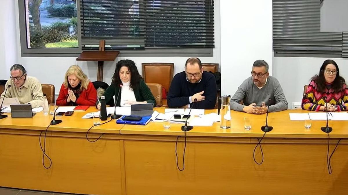 Concejales del gobierno del PP de Castrillón, ayer, durante la sesión plenaria. | I. G.