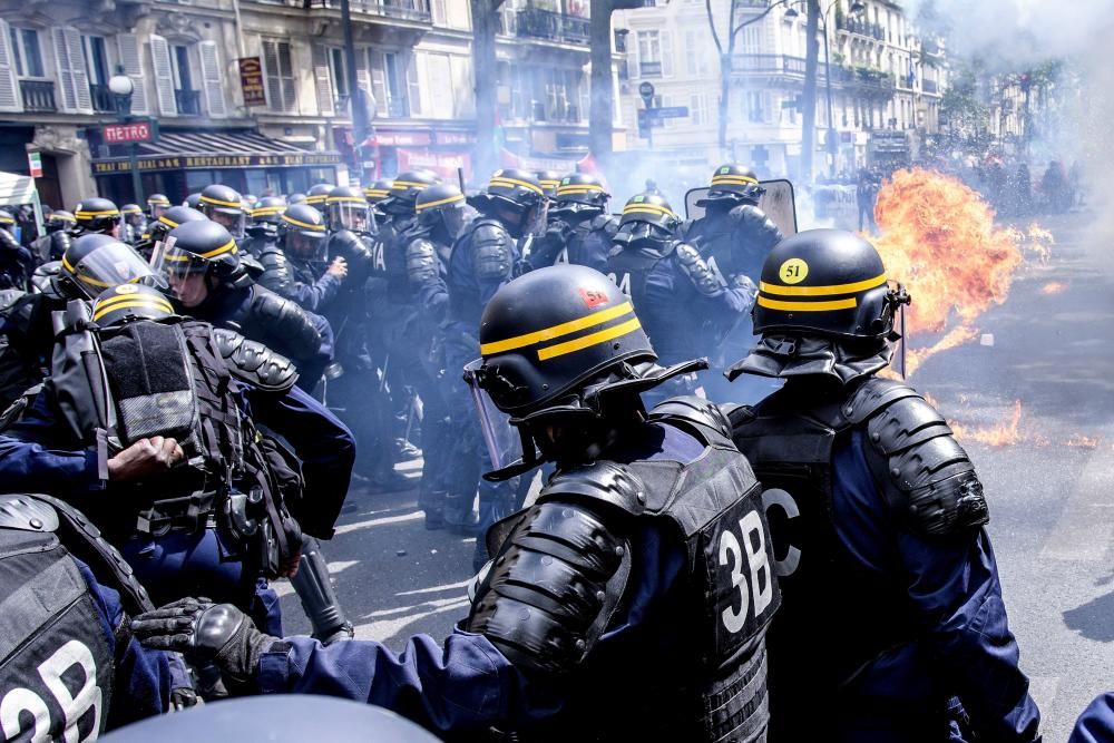 Disturbios en París en la celebración del 1 de Mayo