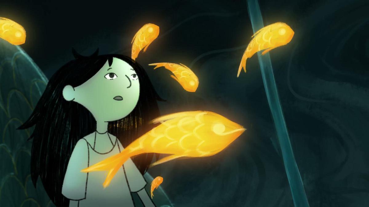Imagen del cortometraje Balada de peces y pájaros que se proyecta en el Festival dos Miúdos dentro del Festival Ibérico de Cine.