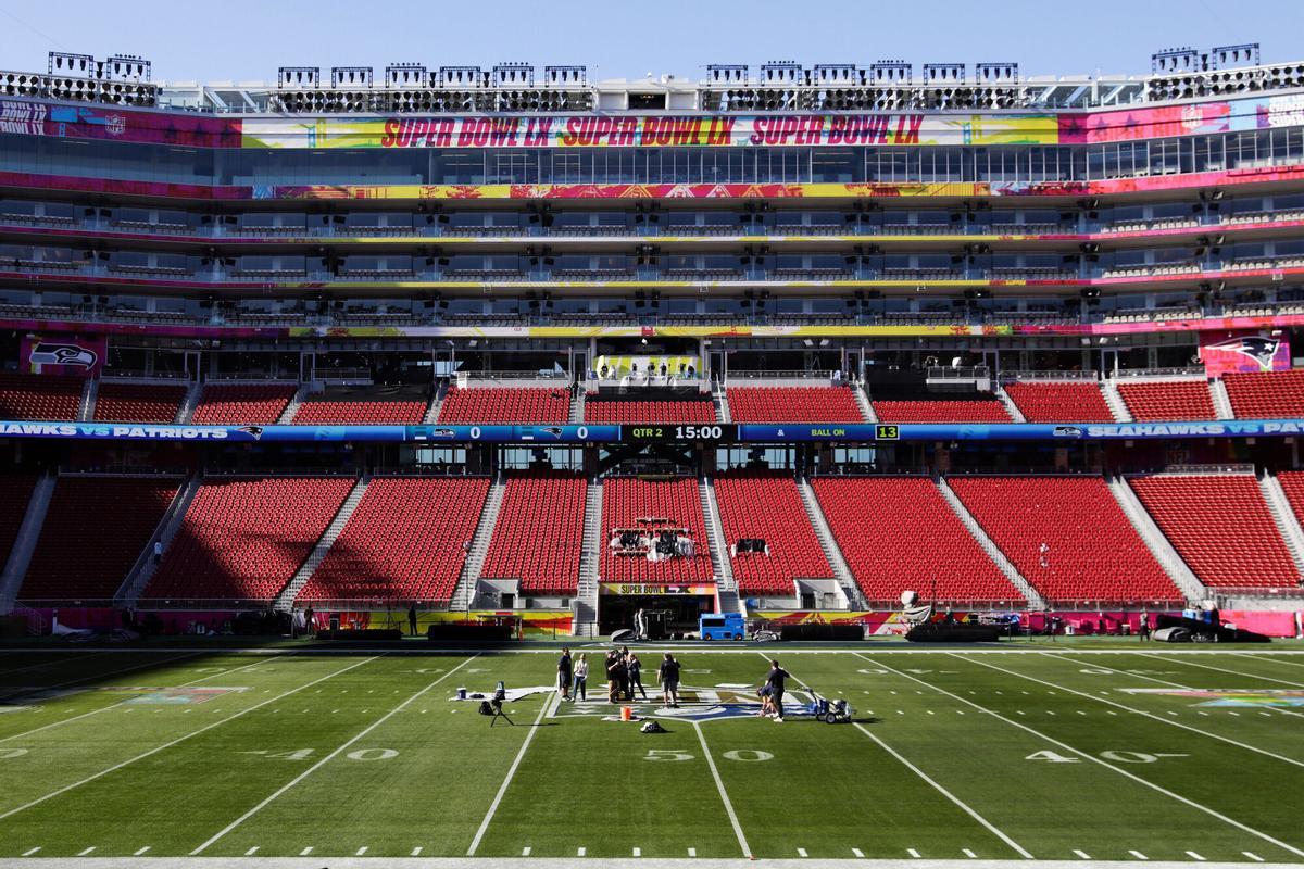 Levi’s Stadium, en Santa Clara (California), es el escenario de la Super Bowl entre los New England Patriots y los Seattle Seahawks.