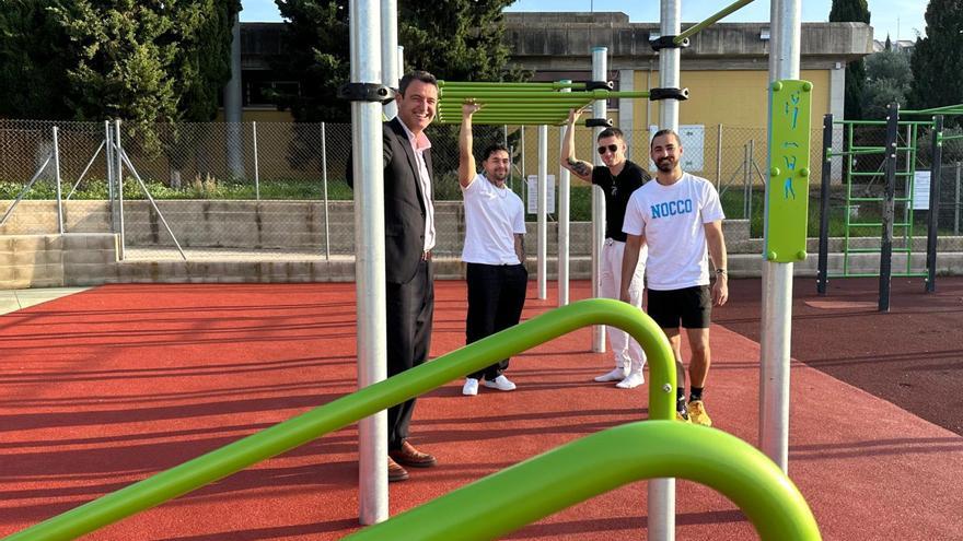 Amplían el parque de calistenia del Palau d’Esports de Son Moix .