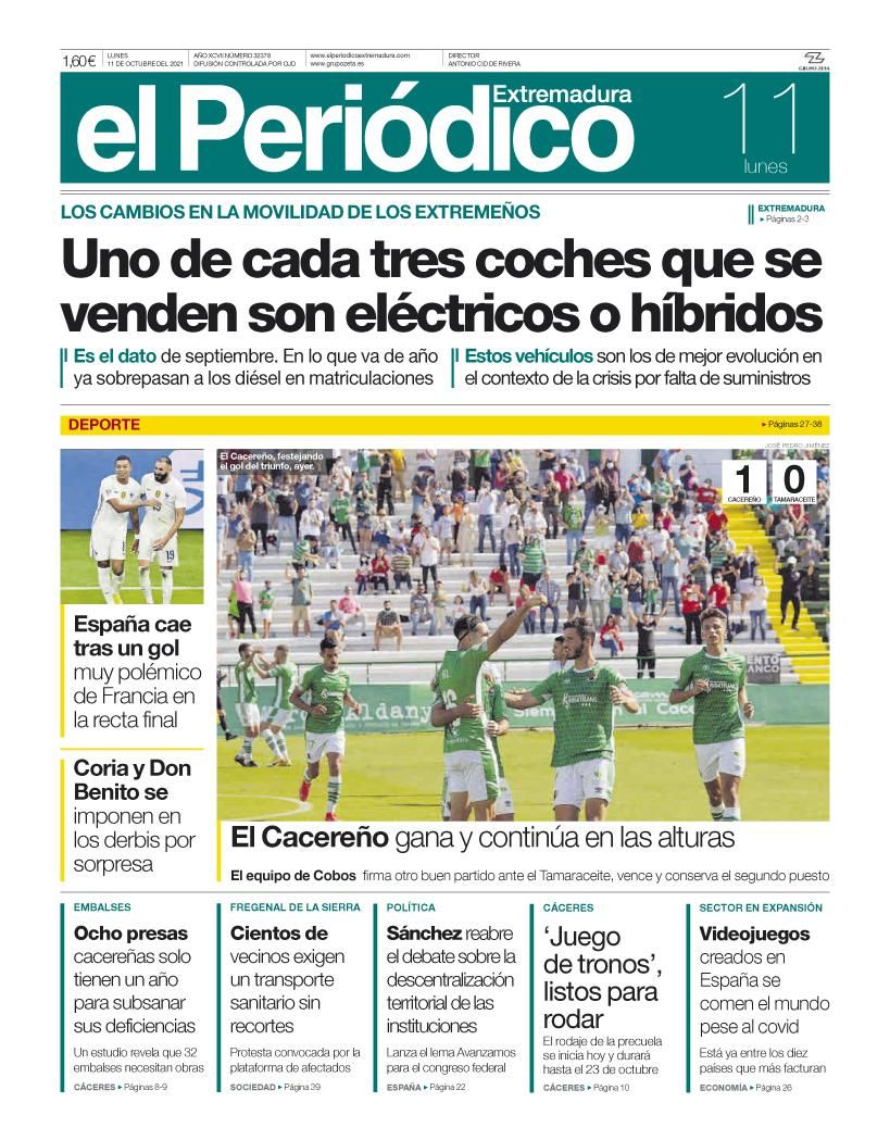 Consulta la portada correspondiente al día 11 de octubre del 2021