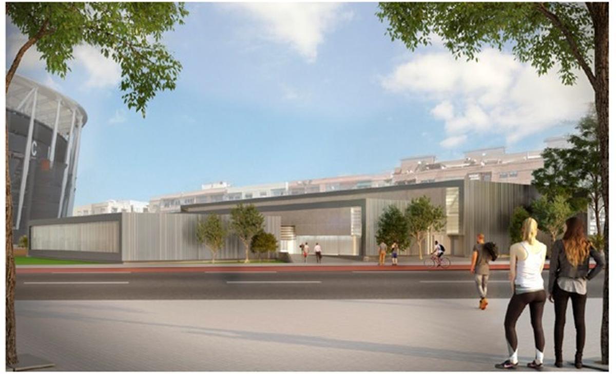 Infografía del nuevo polideportivo de Benicalap.