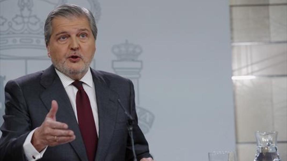 Íñigo Méndez de Vigo, ministro portavoz, ayer en la Moncloa.