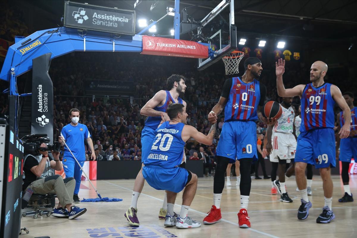 ¡Locura en el Palau! Así celebró el Barça el pase a la Final Four