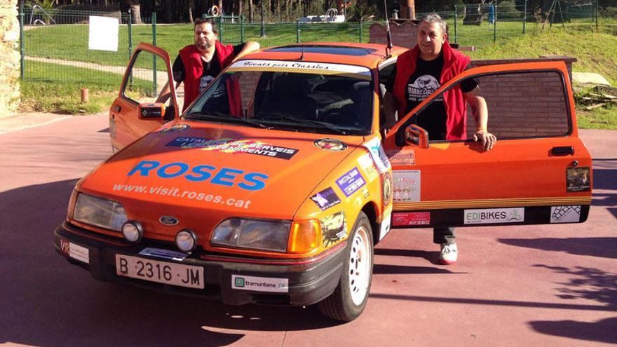 Martos i Cayuela amb el seu Ford Sierra.