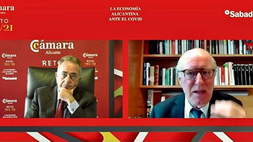 Juan Riera y José MaríaGay de Liébana, en el webinar.