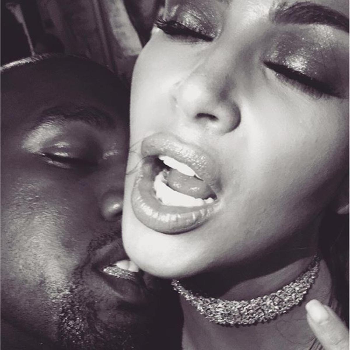 Kim Kardashian y Kanye West en Instagram