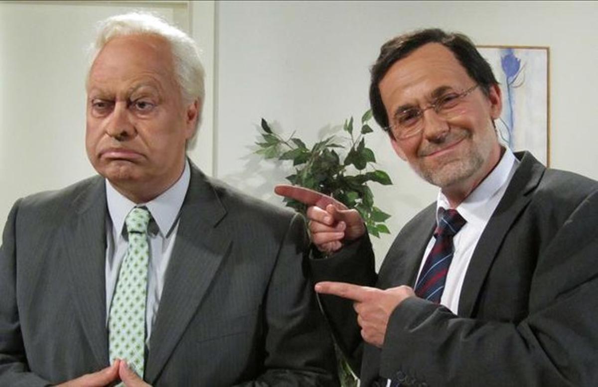 Rajoy (Queco Novell) i José Manuel García-Margallo (Cesc Casanovas), a ’Polònia’. Rajoy (Queco Novell) i José Manuel García-Margallo (Cesc Casanovas), a ’Polònia’.