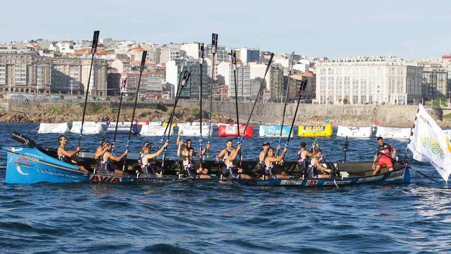 Los remeros de Bermeo Urdaibai Arraun Elkartea.