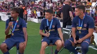 El Barça celebra los campeones de la Eurocopa