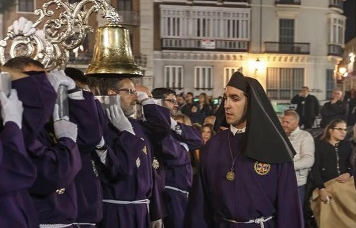 Daniel Gil, como capataz del trono de la Virgen de Gracia.