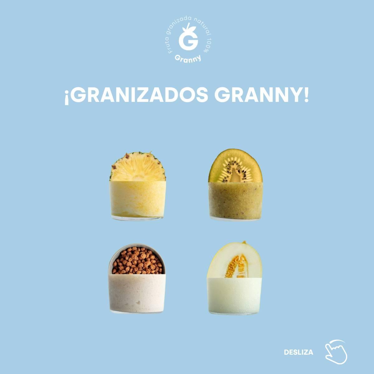 Granizados Granny de piña, kiwi, horchata y melón