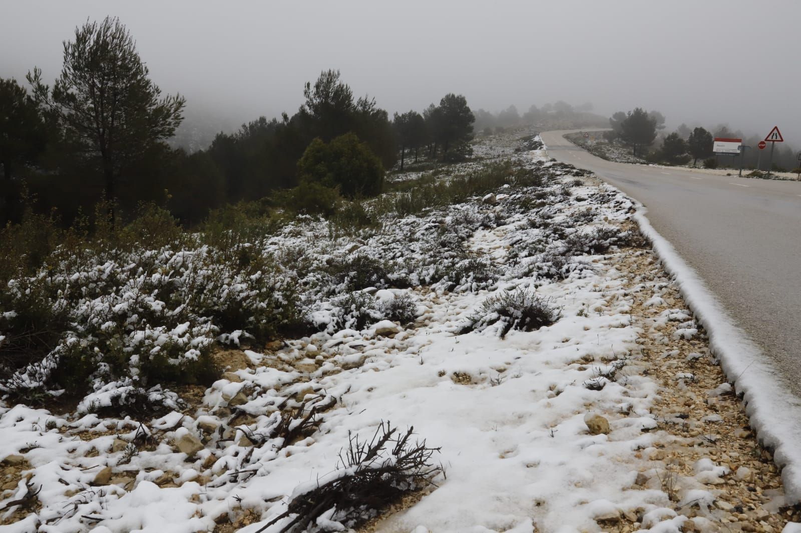 La nieve llega a Enguera