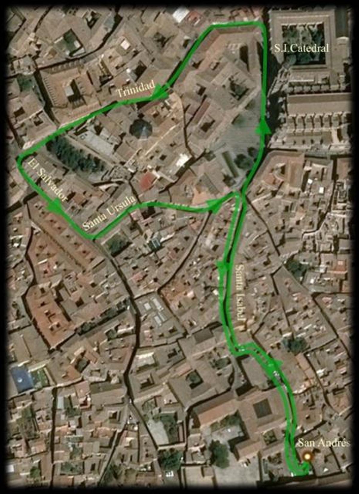 El recorrido del Cristo de la Esperanza de la Semana Santa de Toledo durante el Lunes Santo 2026