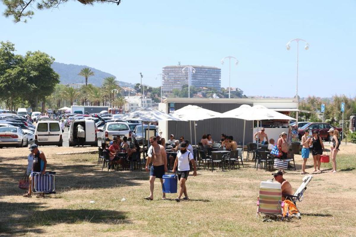Chiringuito en la playa de Samil, en Vigo.