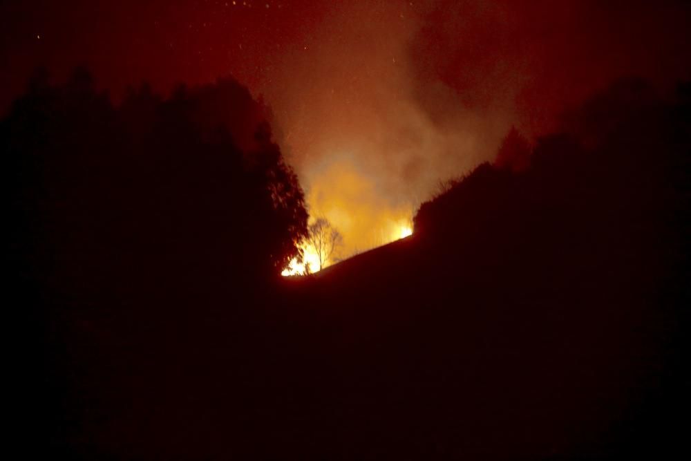 Incendio en el entorno del playón de Bayas