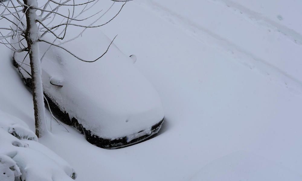 Schnee auf dem spanischen Festland