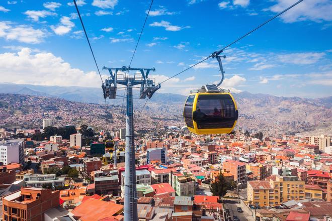 Teleférico de La Paz, en Bolivia