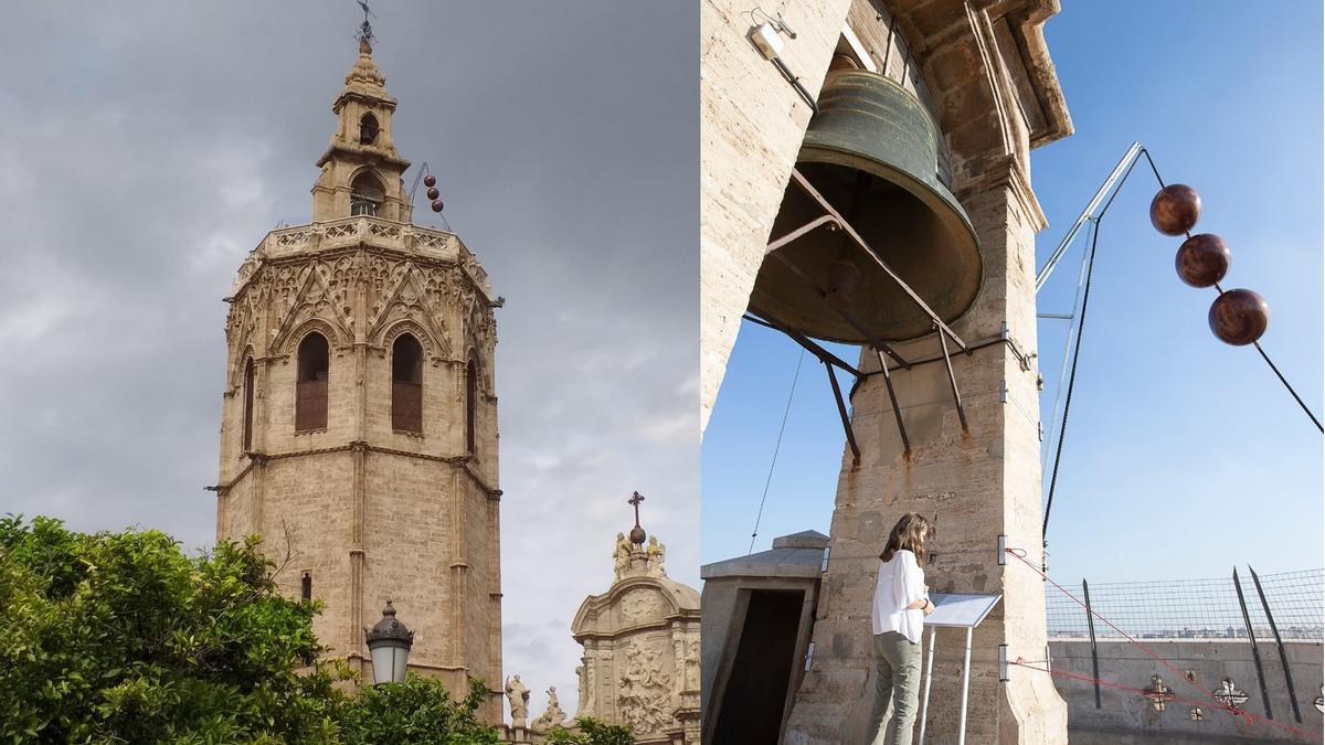 Las bolas de señalización en el Micalet.