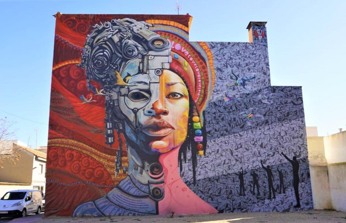 ‘El Sueño de Turing’, mural en Los Alcázares.