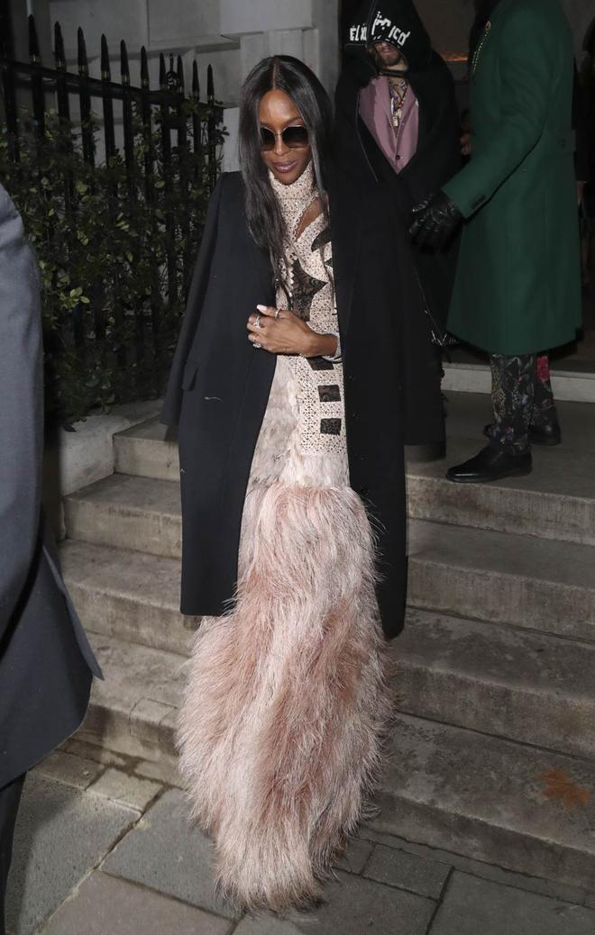 Naomi Campbell, sale de la fiesta post BAFTA 2019
