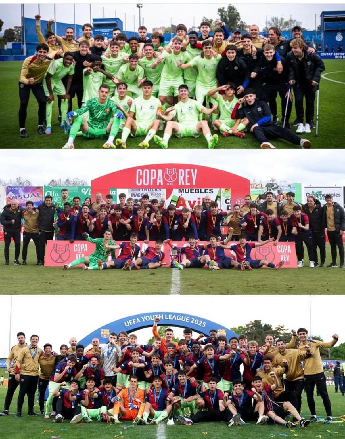 Triplete histórico de Hugo Alba con el FC Barcelona juvenil