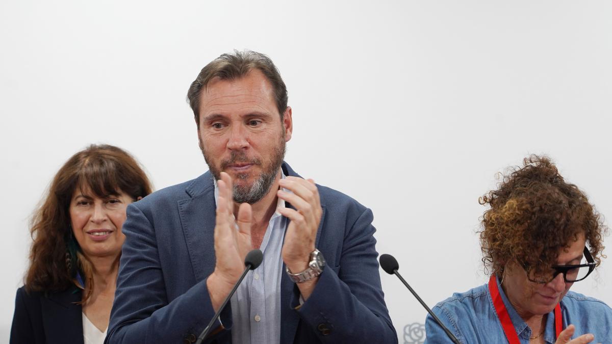 Óscar Puente, alcalde en funciones de Valladolid, en su comparecencia la noche electoral de 23M.