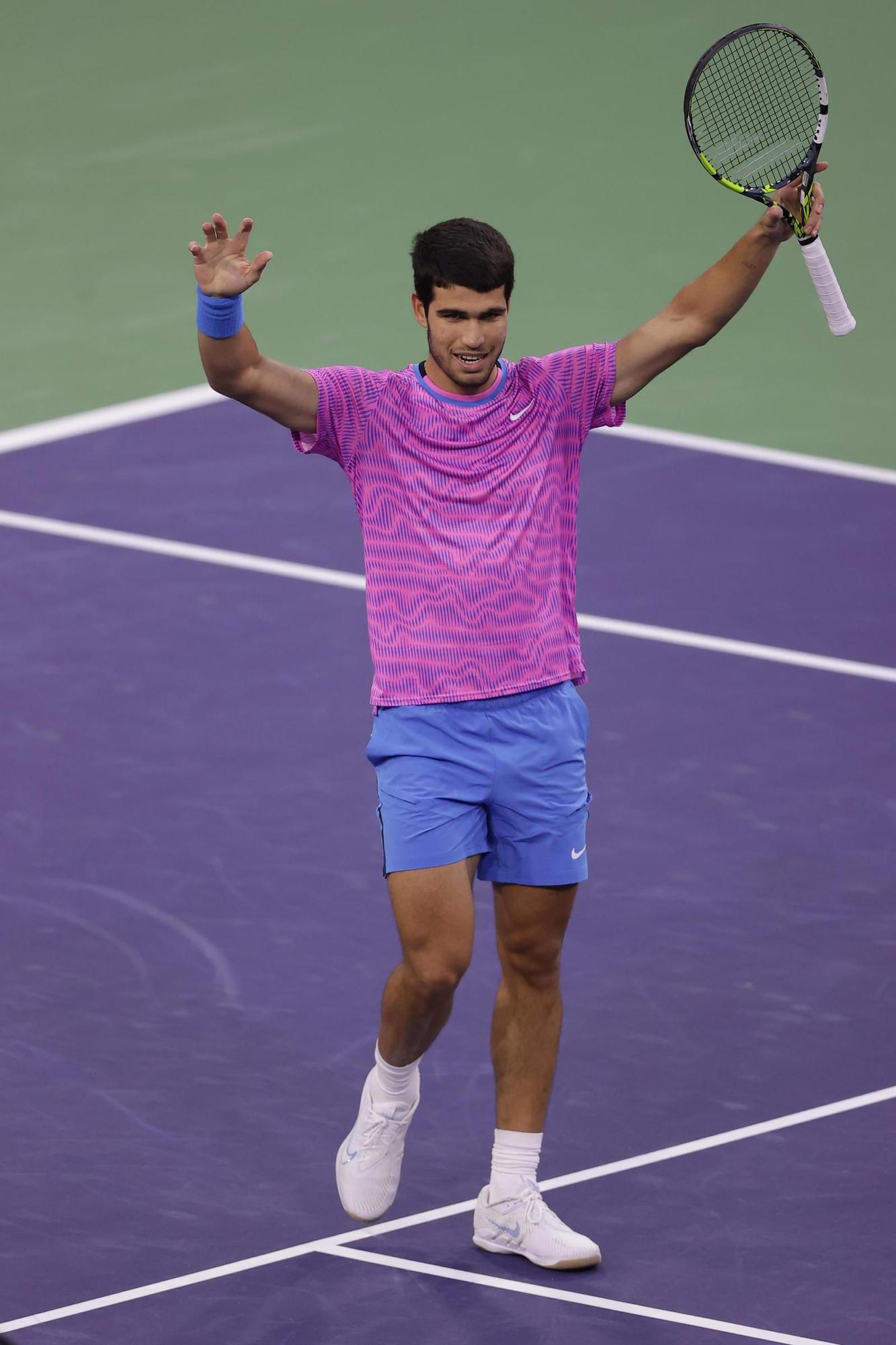 Así celebró Carlos Alcaraz su segundo título de Indian Wells