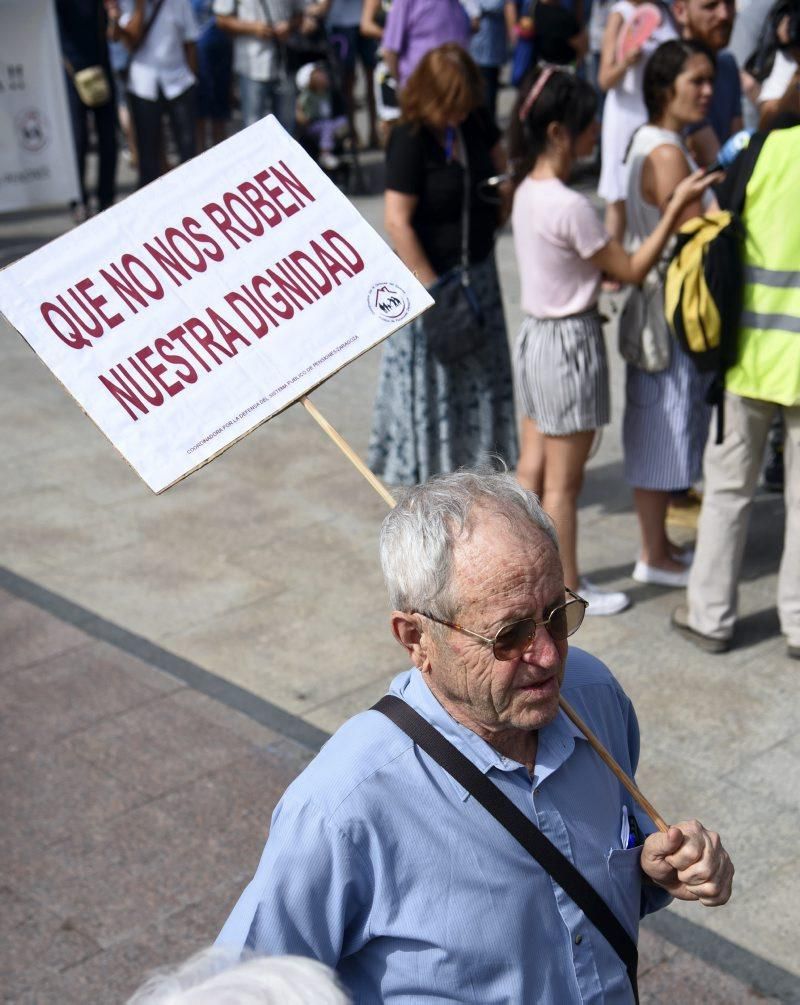 Concentración de pensionistas en Zaragoza