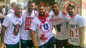 Los cinco hombres de La Manada, condenados por agresión sexual.