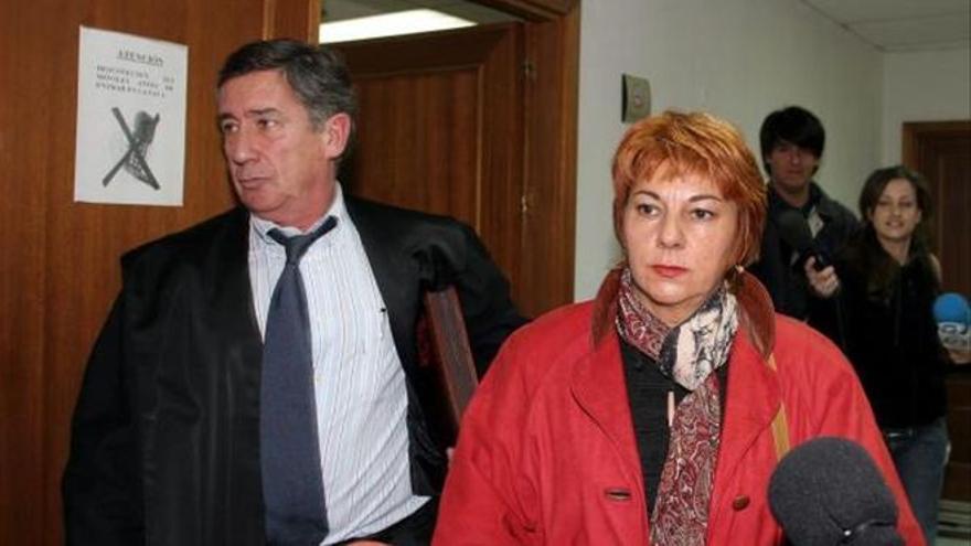 Dolores Vázquez cuando asistió a la vista en la Audiencia Provincial de Málaga en la que se sobreseyó la causa contra ella.