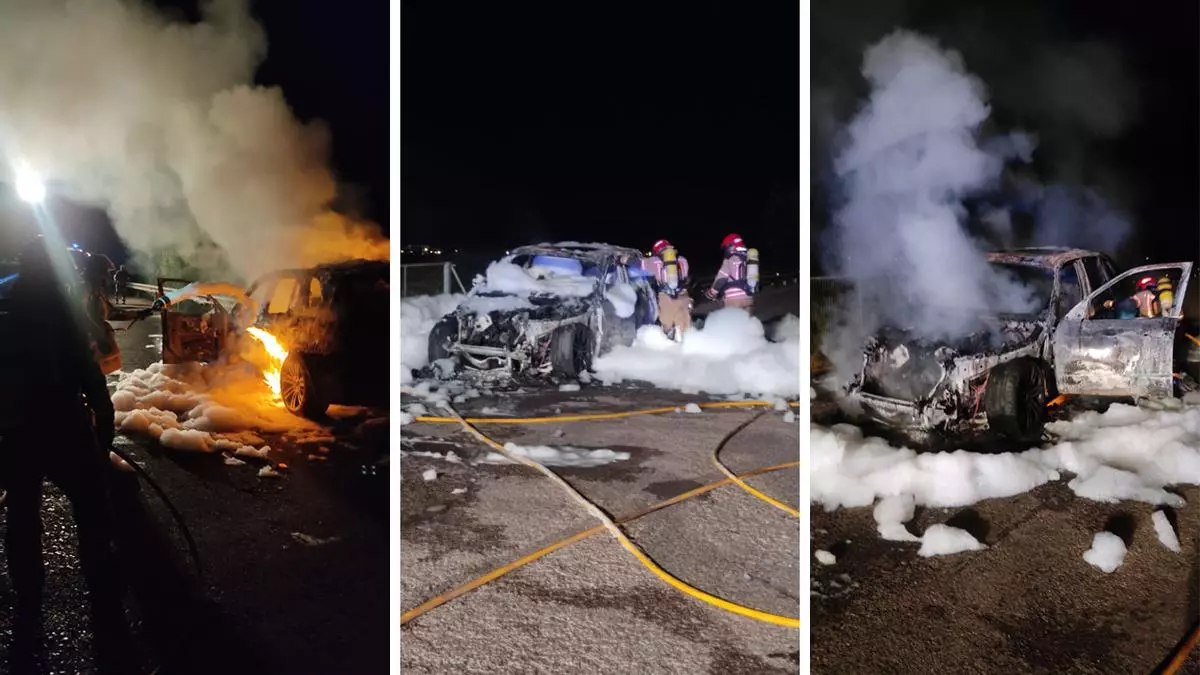 Arde un BMW X5 en el camino Vora Riu de Castelló