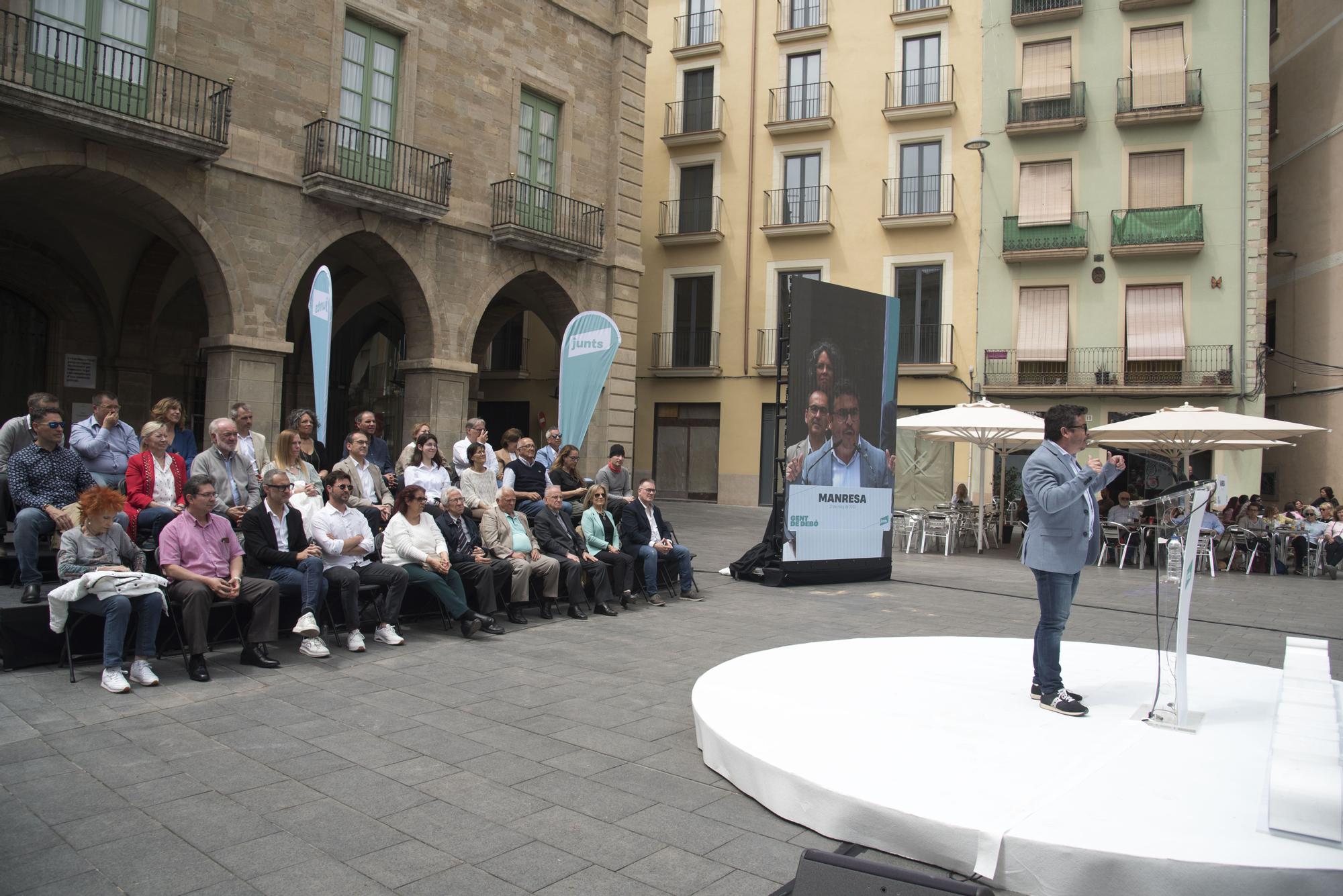 Acte central del candidat a l'alcaldia de Manresa de Junts, Ramon Bacardit