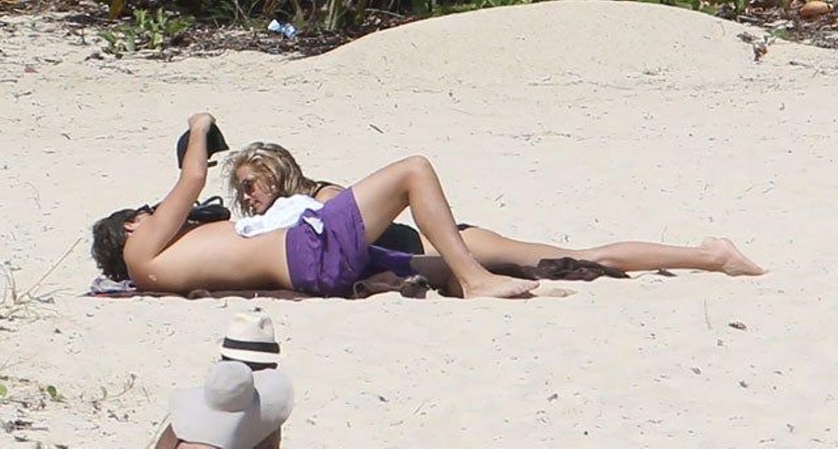 Vito Schnabel y Heidi Klum, tumbados al sol