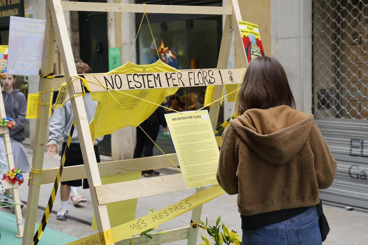 Les escoles públiques porten la protesta a Temps de Flors
