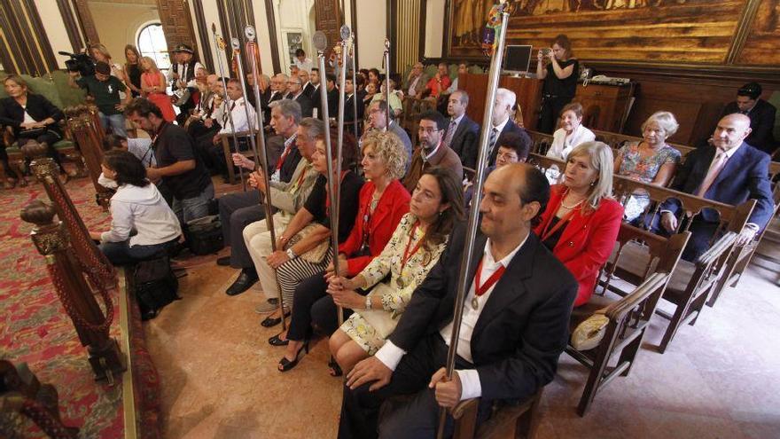 Actos de la Virgen de la Concha en el salón de Plenos.