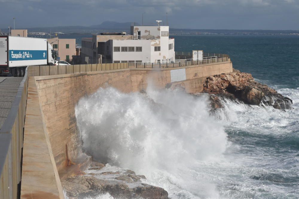 Temporal en la bahía de Palma