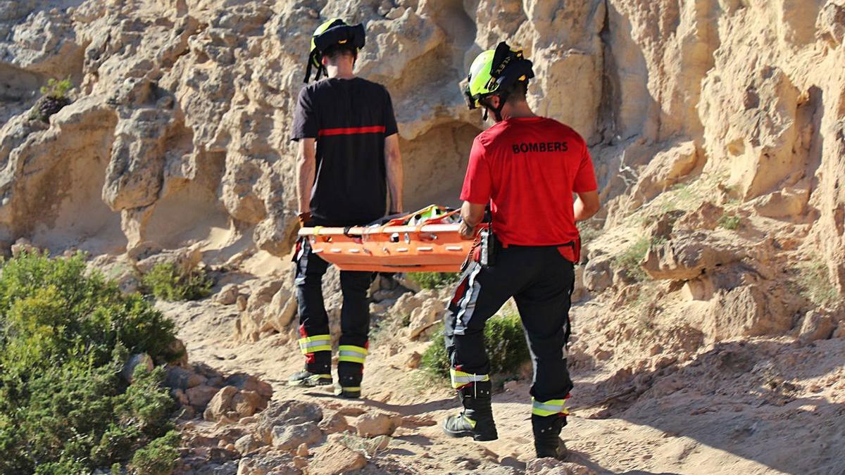 Foto del rescate del cuerpo de la mujer hallado el pasado miércoles en Formentera.